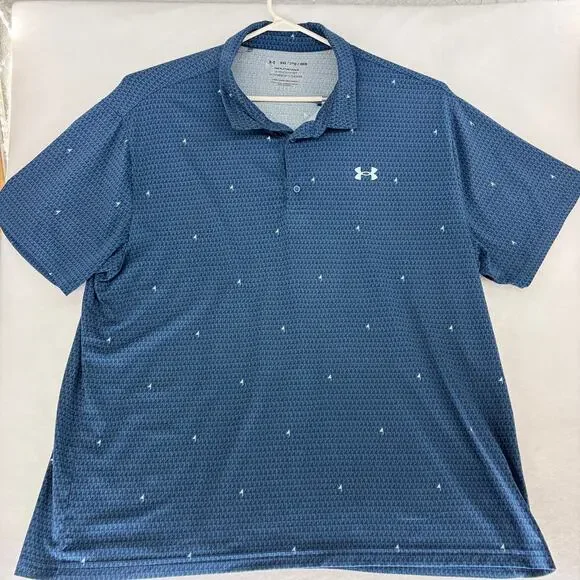 Under Armour Playoff 2.0 Polo Men's 3XL Blue Performance Golf Shirt - Picture 1 of 15